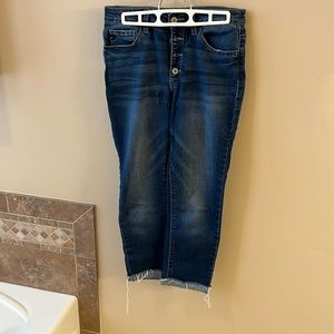 Kancan midrise denim button fly capris - Size 28